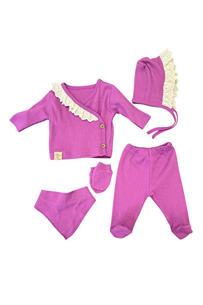The-kid.co Violet Vintage Newborn Baby Girl Set