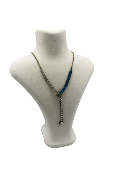 MeGass Dekor Yerli Üretim Londra Model Süet Kumaş Krem Renk 22/18 Cm Kolye Se...