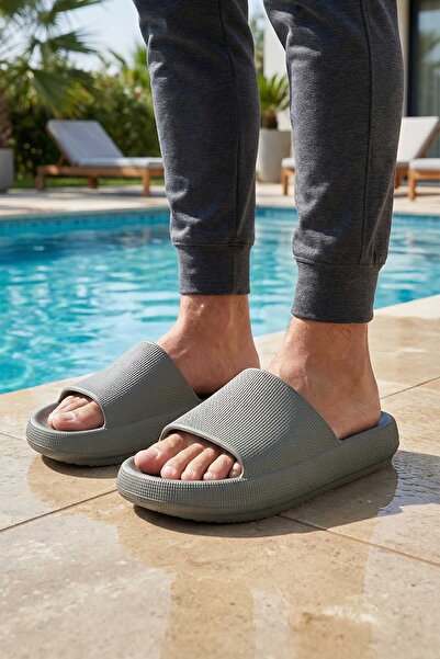 GEZER Yazlık Erkek Eva Banyo Bahçe Islak Zemine Uygun Terlik