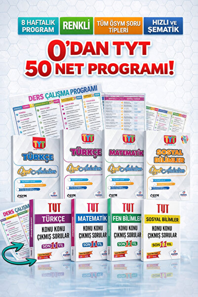Kurul Yayıncılık 2026 Tyt Fulleyen Ders Notları Seti Ve Çıkmış Sorular 8 Kitap