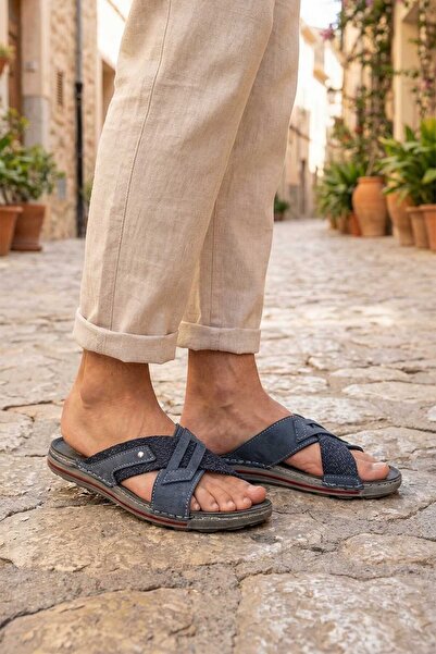 GEZER Летни мъжки ежедневни чехли от изкуствена кожа