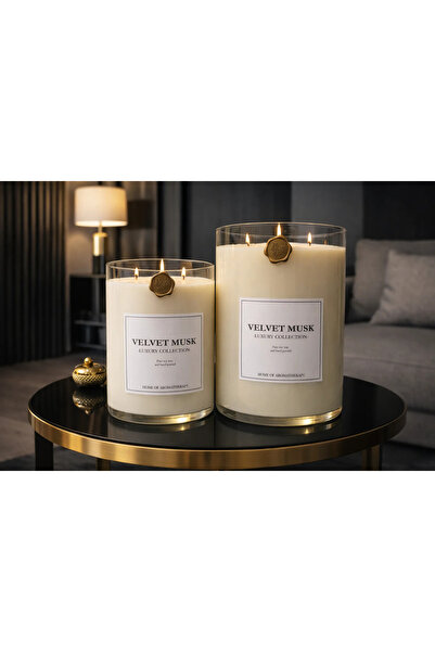 HOME OF AROMATHERAPY XXL Lumânare Parfumată din Ceară de Soia & Cocos, VELVET...