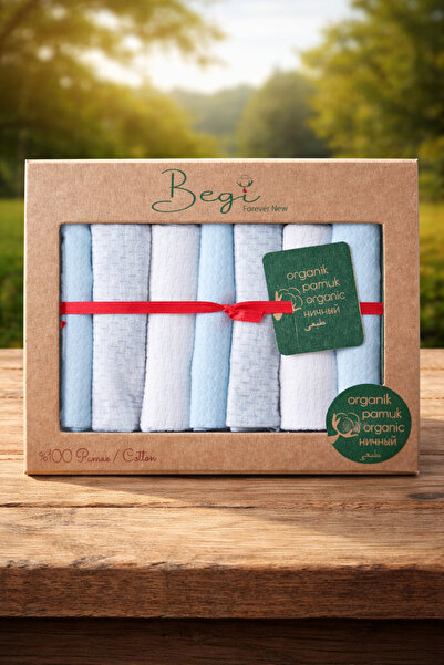 baby socks 7'li Organik Pamuk Bebek Mendil Çantası (1)