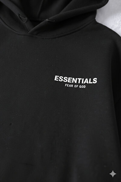 Bozz&Bozz Collection Unisex Oversized Essentials Printed 3 Thread Ş Fleece-Li...