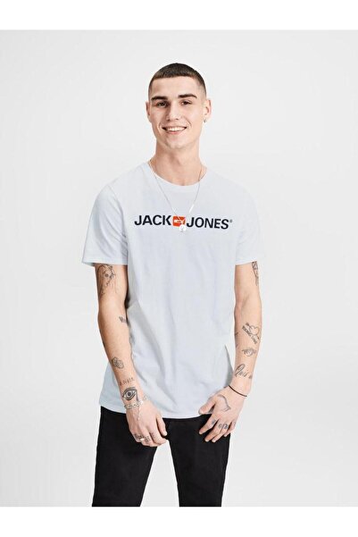 Jack & Jones Ανδρικό μπλουζάκι με λευκό Trisiss Jack Jones Jack&Jones Essentials