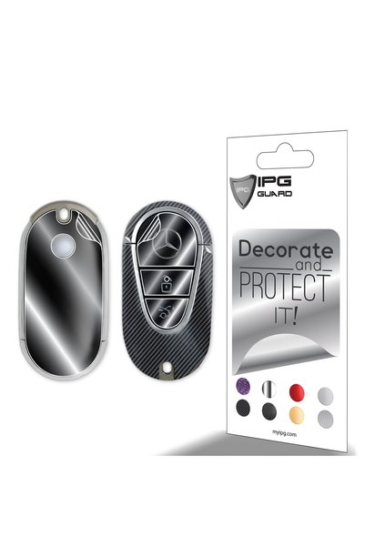Ipg Mercedes C E S Glc Cle Eqe Eqs Sl Smart Key Protector –Sticker Set (Not Case) (Black)