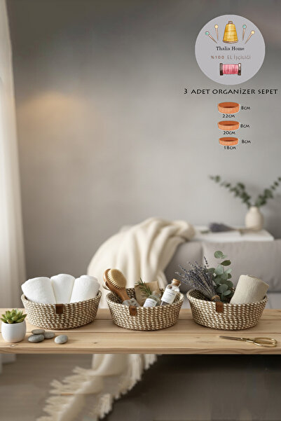Thalia Home 3 Lü Sepet Takımı , Çok Amaçlı Sepet, Banyo Ve Mutfak Organizeri ...