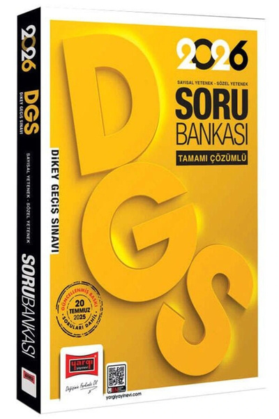 Yargı Yayınları 2026 DGS Sayısal-Sözel Yetenek Tamamı Çözümlü Soru Bankası