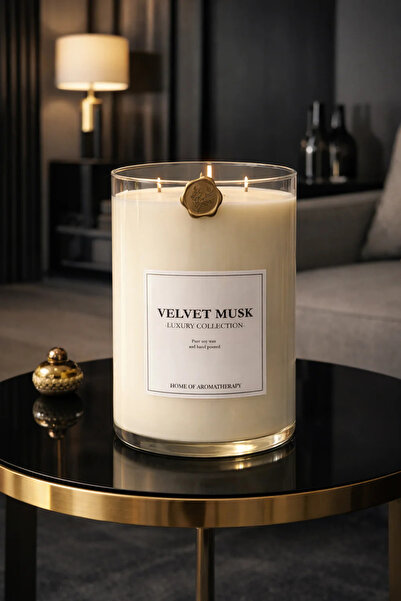 HOME OF AROMATHERAPY XL Lumânare Parfumată din Ceară de Soia & COCOS, VELVET ...