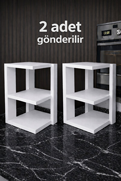 KENHOME 2’li Set Tezgah Üstü Baharatlık | Masaüstü & Makyaj Malzemeleri Düzen...