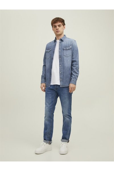 Jack & Jones JJESHERIDAN SHIRT L/S NOOS BLUE