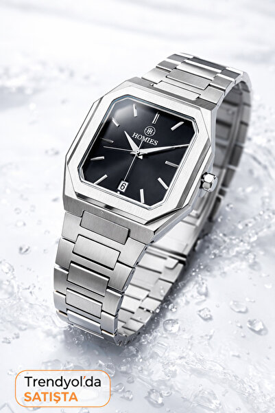 Homies Erkek Kol Saati Gümüş Renk Çelik Kordon 2 Yıl Garantili Hediyelik Kutu...