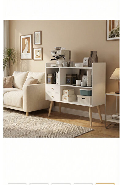 Generic خزانة قهوة ذات سعة تخزين كبيرة لغرفة المعيشة أو المكتب