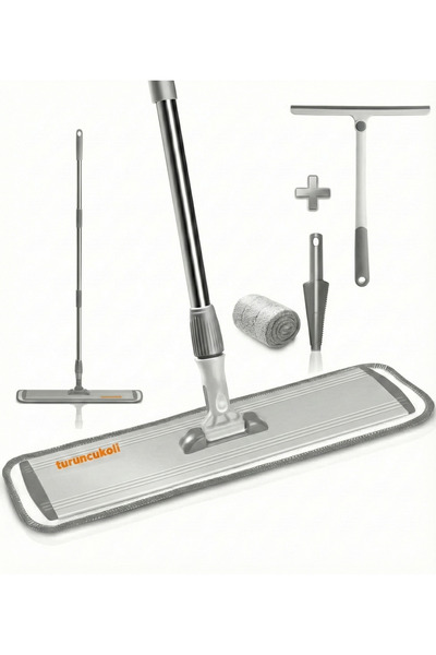 Turuncukoli Dev Boy Mop Yer Silme Paspası | Silikon Cam Çekçek | Sağlam Teles...