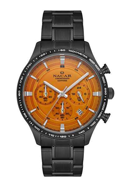 Nacar Sapphire Glass Black Men's Wristwatch Nc31-299354-Bobm