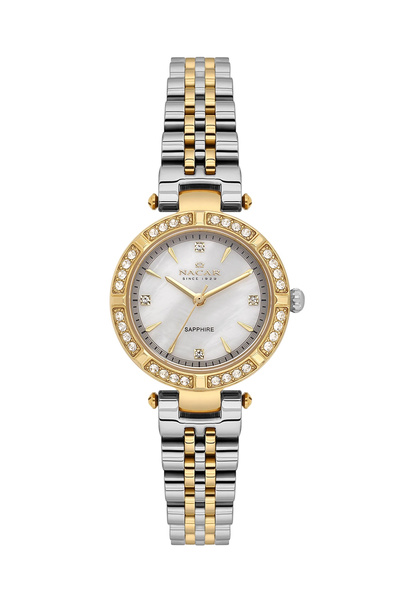 Nacar Sapphire Glass Silver - Gold Women's Wristwatch Nc34-39B690-Csms