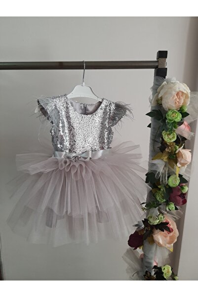 Kidstore Kız Çocuk Eteği Kat Kat Elbise