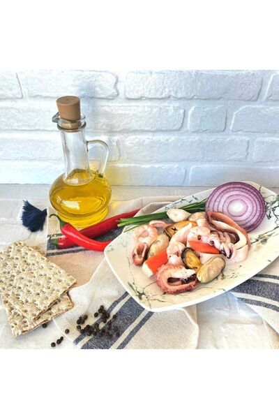 Cunda Marin Karışık Deniz Ürünleri Salata 1000gr Brüt / 500gr Süzme Ağırlık