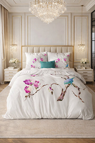 Sleeptime Double bed linen, microfiber, 3 pieces, 200x200/220 cm – Magnolia W...