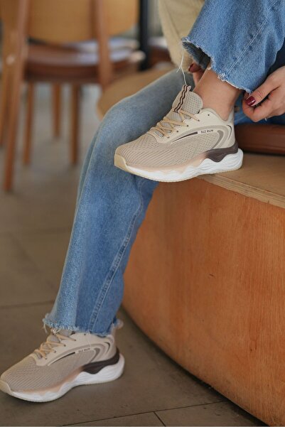 SOLAZER Kadın Beyaz Ortopedik Taban Günlük Sneaker 048