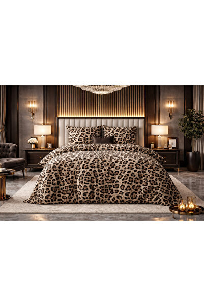 Sleeptime Lenjerie de pat single, microfibra, 2 piese, 140x200/220 cm – Classy Deep Panther Brown