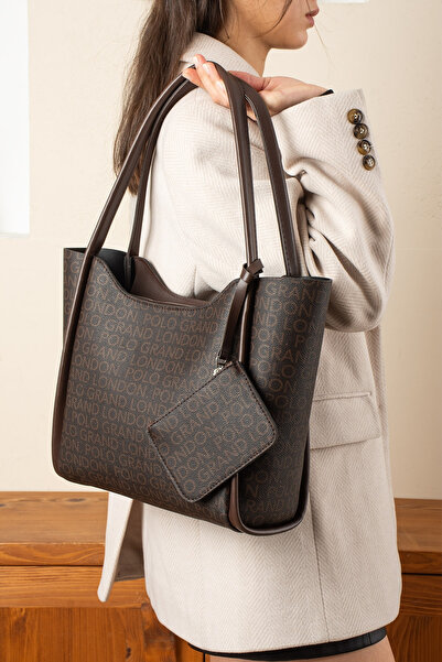 POLOGRAND London حقيبة كتف نسائية أصلية ذات حجم كبير فاخرة من الجلد الناعم بم...