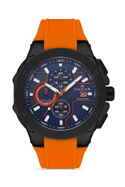 Nacar Sapphire Glass Sport Orange Men's Wristwatch Nc34-29B554-Bls10