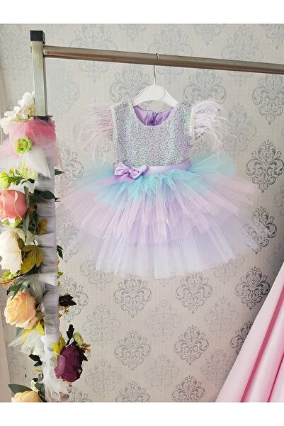 Kidstore Rochie Concept Unicorn și Sirenă Liliac pentru Copii