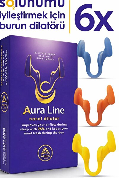 AURA LİNE Horlama Önleyici Solunum Burun Dilatörü -a Kalite( 6 Adet ) S-2 M-2...