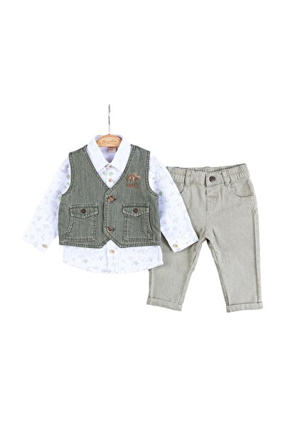 The-kid.co THE FESTIVE KID THREE PIECE SET - KHAKI