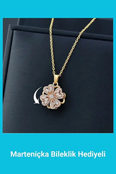 SeyCey.co Dönen Yonca Kolye | 14 Şubat Sevgililer Günü Hediyesi | Kadın