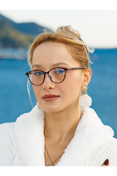 TomyHelf نظارات كمبيوتر نسائية ذات نمط الفهد للحماية من الضوء الأزرق، حماية م...