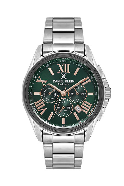 Daniel Klein ساعة رجالية حصرية من الفولاذ المقاوم للصدأ باللون الفضي DK.1.142...
