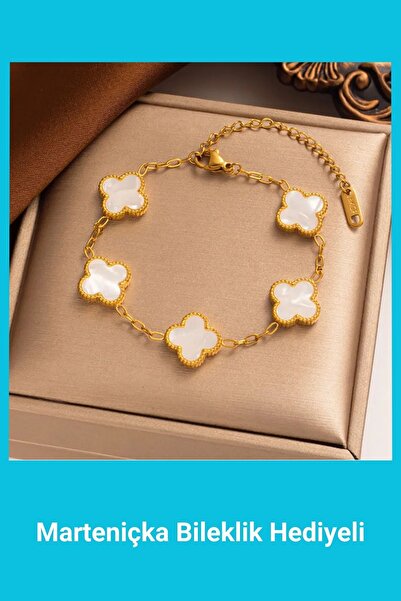 Clover Bracelet Gold White | Mother's Day Gift | Women