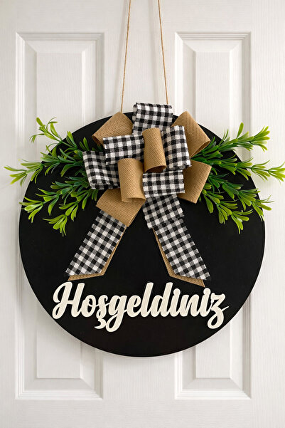 AŞIRCA Dekoratif Siyah Kapı Süsü Hoşgeldiniz