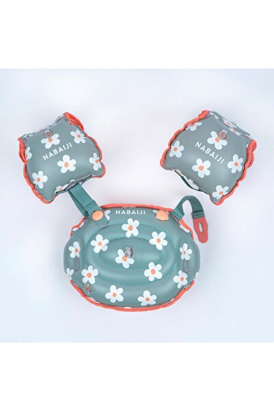 Decathlon NABAIJI Çocuk Yüzücü Kolluğu / Kemeri - Çiçek Desenli/Haki - Tiswim...