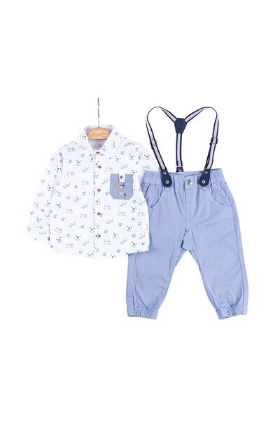 The-kid.co THE CHICY NAVY SHIRT, PANTS AND BODY SET - NAVY