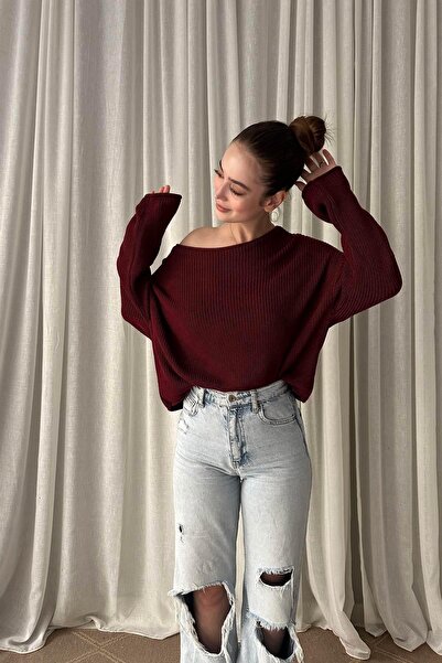 lizge giyim سترة تريكو أساسية من KAYIK YAKA