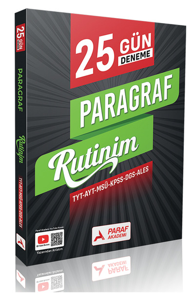 Paraf Akademi 25 GÜN PARAGRAF RUTİNİM 25 GÜN 25 DENEME