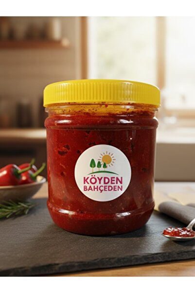 KÖYDENBAHÇEDEN Antep Köy Tatlı Biber Salçası 1 kg Güneş Ev Yapımı Katkısız
