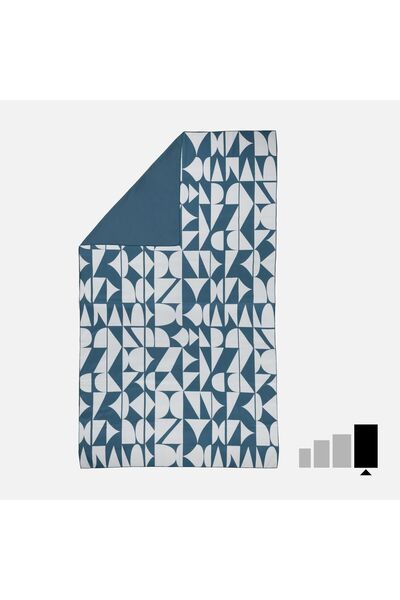 Decathlon Nabaiji Мікрофібровий рушник - XL - Синій з візерунком - 110 × 175 см