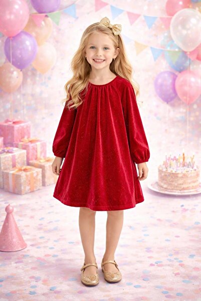 MAYORAL فستان بناتي أحمر