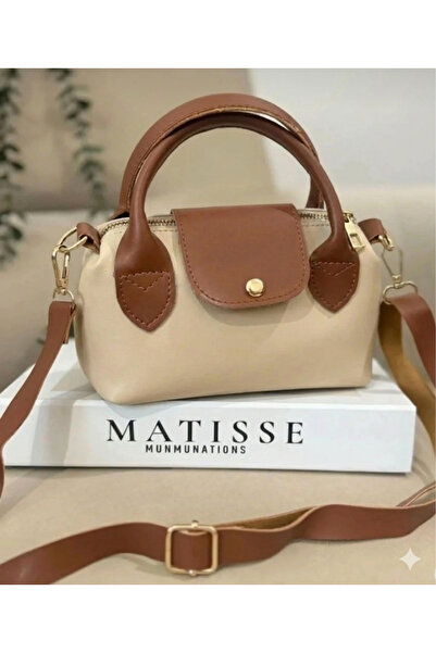 PurpleART Γυναικεία τσάντα ώμου και χιαστί με λεπτομέρειες σε χρώμα βιζόν και...