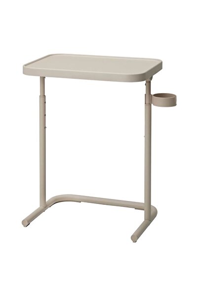 IKEA Çok Kullanışlı Bej Renkli Bjorkasen Laptop Masası, Ayarlanabilir Ve Bard...