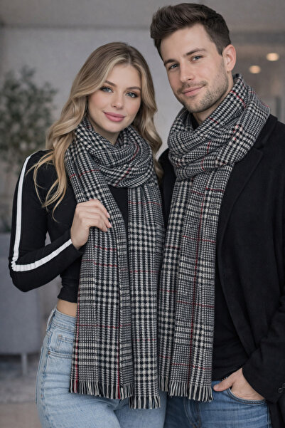 Jusmart Unisex Patterned Shoulder Shawl ◆   Wool Acrylic Blend ◆   Suitable f...