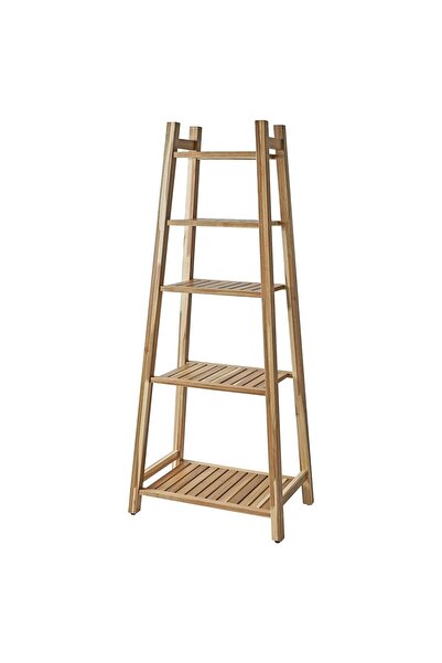 IKEA Raf Ünitesi, Akasya, 60x141 cm Çiçek-Bitki Standı Açık Raf