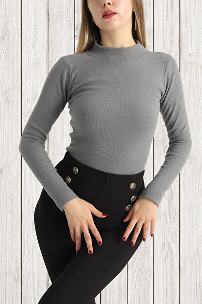 Aslında Look Ribbed Knitwear Long Sleeve Slim Fit Bady Images Refer to - Slim...