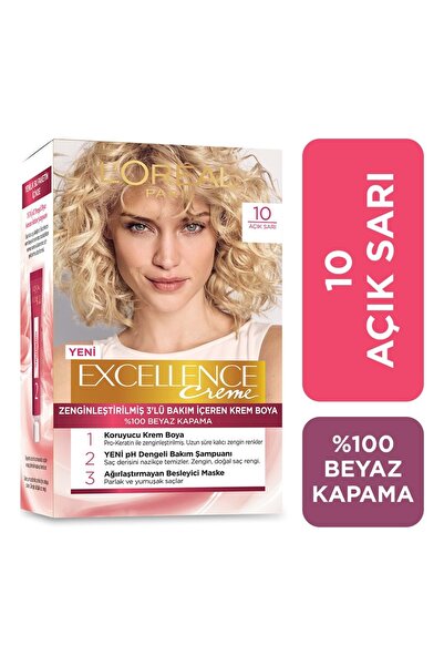 L'Oreal Paris L'Oréal Paris Excellence Creme Saç Boyası 10 Açık Sarı