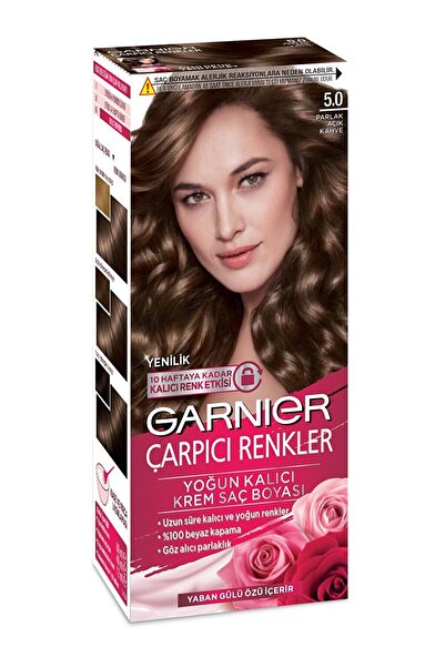 Garnier Çarpıcı Renkler Krem Saç Boyası 5.0 Parlak Açık kahve