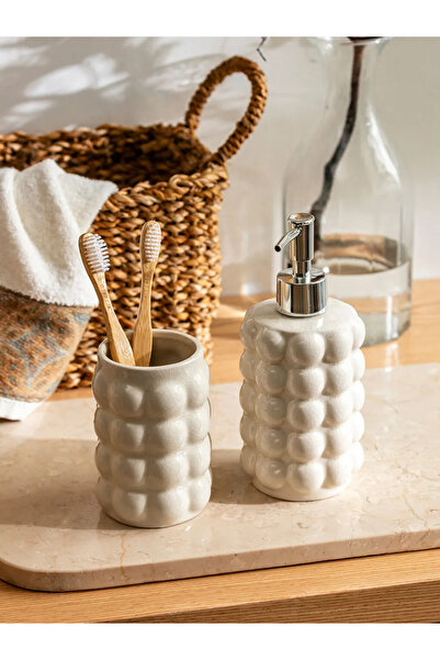 LC Waikiki LCW HOME Bej Seramik Banyo Seti 2'li